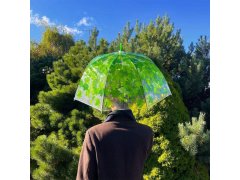 Průhledný deštník - zelené listy 5