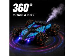 RC sportovní transformující auto na dálkové ovládání - 360° rotace, LED a&nbsp;kouřové efekty 2