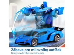 RC Sportovní transformující se autíčko na dálkové ovládání - modré 3