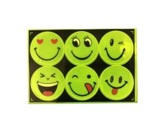 Reflexní samolepky smajlíci 6 ks 14