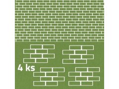 Šablony na zeď 4 ks - cihly 12