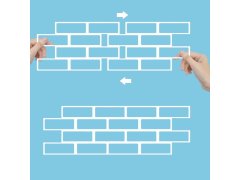 Šablony na zeď 4 ks - cihly 4