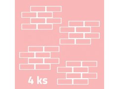 Šablony na zeď 4 ks - cihly 6