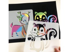Šablony zvířátek na malování 13x13 cm 12 ks 4