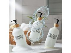 Sada skleněných dávkovačů do koupelny - 3 × 500 ml 6