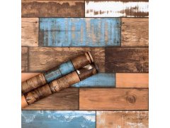 Samolepicí tapeta 200x45 cm - patinované dřevo 8