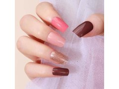 Samolepky na nehty - růžová a&nbsp;bordó 2