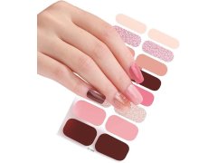 Samolepky na nehty - růžová a&nbsp;bordó 3