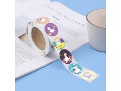 Samolepky pro děti 500 ks - barevní jednorožci 4