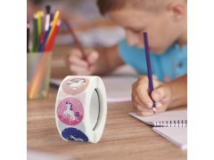 Samolepky pro děti 500 ks - barevní jednorožci 5