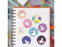Samolepky pro děti 500 ks - barevní jednorožci 6