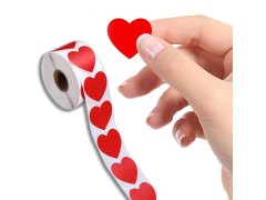 Samolepky srdíčka - 500 ks 12