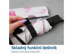Skládací deštník - okvětní lístky bílé 2