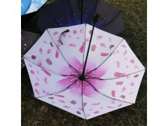 Skládací deštník - okvětní lístky bílé 9