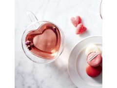 Skleněný hrnek s&nbsp;dvojitou stěnou - srdíčko