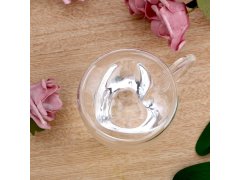 Skleněný hrnek s&nbsp;dvojitou stěnou - srdíčko 11