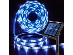 Solární LED páska 3 m - studená bílá 8