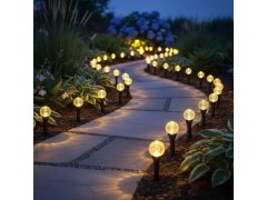 Solární LED světlo do země s bublinkovým efektem - 10 světelných bodů 2
