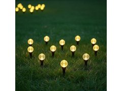 Solární LED světlo do země s bublinkovým efektem - 10 světelných bodů 3