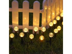 Solární LED světlo do země s bublinkovým efektem - 10 světelných bodů 4