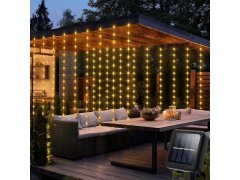Solární LED závěs - 10 pramenů × 1 m - teplá bílá 1