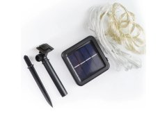 Solární LED závěs - 10 pramenů × 1 m - teplá bílá 2