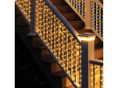 Solární LED závěs - 10 pramenů × 1 m - teplá bílá 3
