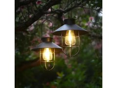 Solární závěsná retro lampa na zahradu