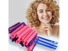 Spirálové natáčky na vlasy 50 cm - 20 ks + háček 2
