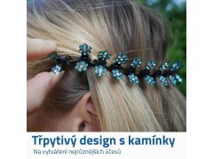 Sponky do vlasů kytičky 12 ks - modré 3