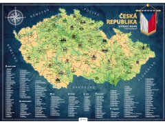 Stírací mapa České republiky 1