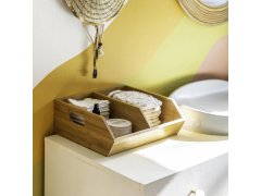 Stohovatelný bambusový organizér 2 přihrádky 4