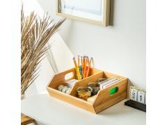 Stohovatelný bambusový organizér 2 přihrádky 5
