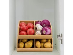 Stohovatelný bambusový organizér 2 přihrádky 6