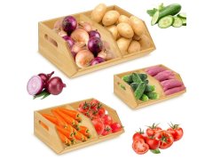 Stohovatelný bambusový organizér 2 přihrádky 8