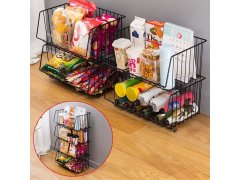 Stohovatelný třípatrový kovový organizér 3