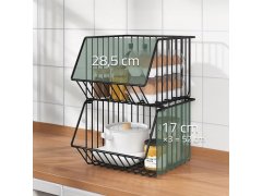 Stohovatelný třípatrový kovový organizér 4