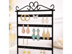 Stojan na šperky a&nbsp;náušnice kovovýčerný 5