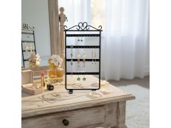 Stojan na šperky a&nbsp;náušnice kovovýčerný 6