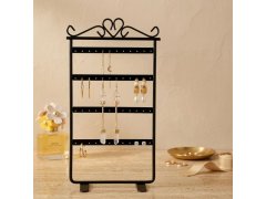 Stojan na šperky a&nbsp;náušnice kovovýčerný 7