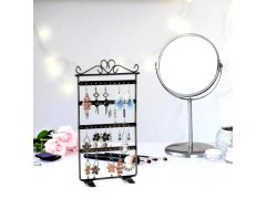 Stojan na šperky a&nbsp;náušnice kovovýčerný 8