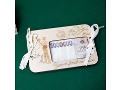 Svatební dar - dřevěné pouzdro na peníze 6