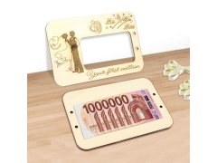 Svatební dar - dřevěné pouzdro na peníze 8