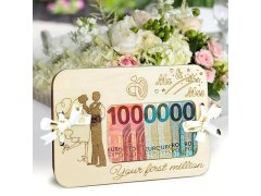 Svatební dar - dřevěné pouzdro na peníze 9