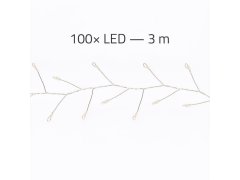 Světelný LED řetěz girlanda 3 m 6