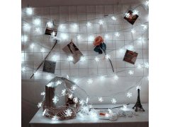 Světelný řetěz sněhové vločky - studené světlo 6