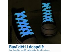 Svítící tkaničky - modré 3