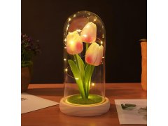 Svítící tulipány ve skleněné kopuli 5