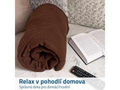Televizní deka - hnědá 2