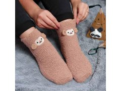 Teplé ponožky v dárkové krabičce - ježek 4